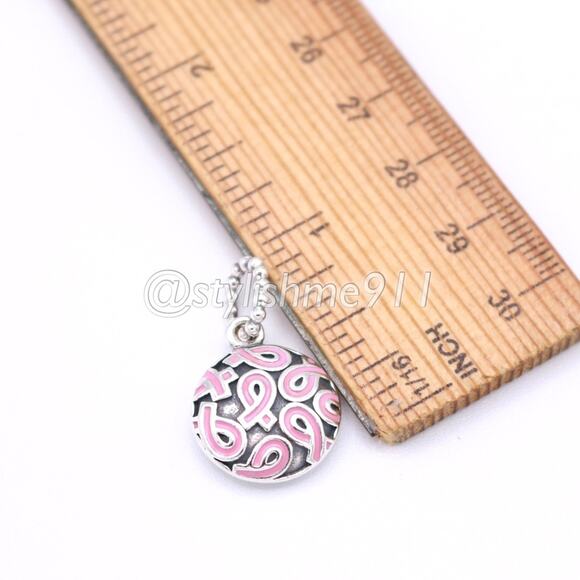 Authentic Pandora Breast Cancer Pendant - 390326EN24 - Picture 7 of 12